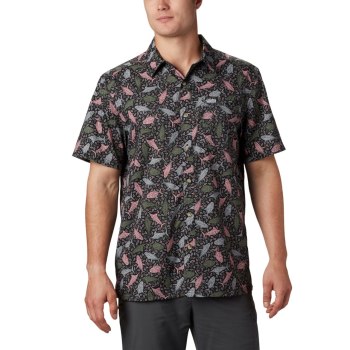 Columbia PFG Super Slack Tide Camp Big, Camisa Negros Para Hombre | 476158-VYG